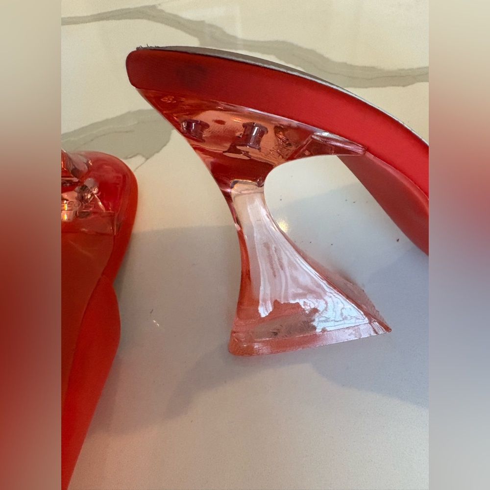 TORRID Lucite Flare Heel Sandal - Picture 10 of 11